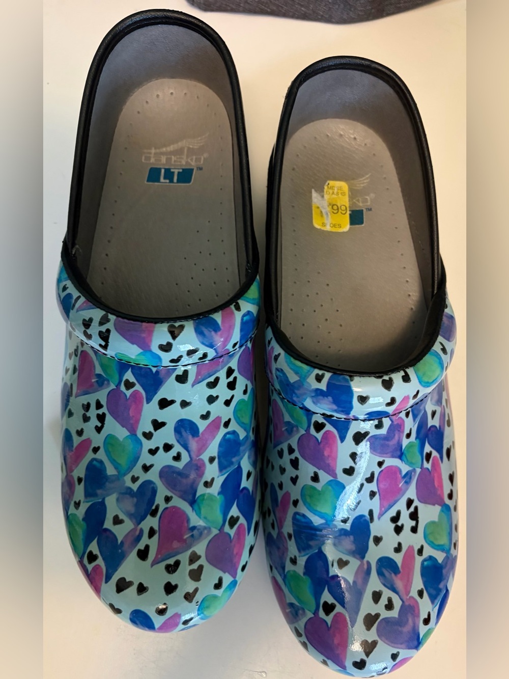 Women’s Dansko LT Pro Patent Love Clogs Leather Upper Work Shoe Size 40 US 8.5-9